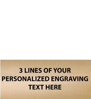 1.75"W x .75"H Gold Flexi Plate