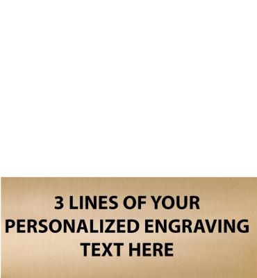 1.75"W x .69"H Gold Flexi Plate