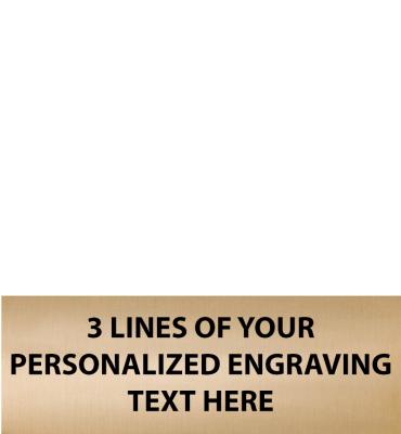 1.81"W x .63"H Gold Flexi Plate