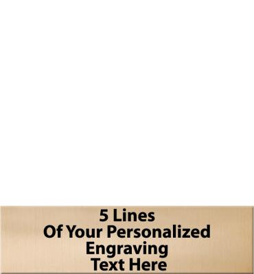 3.6875"W x 1"H Gold Flexi Perpetual Plate