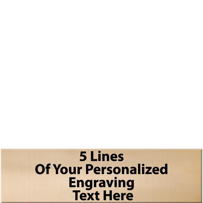 SMALL GLD PLATE 1"H x 3.6875"W