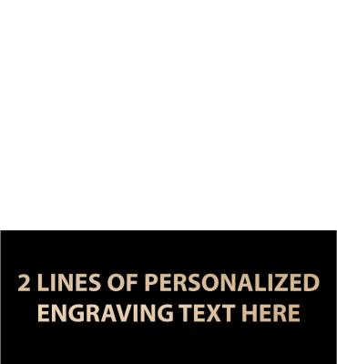 2.5"W x 1"H Matte Black Flexi Plate