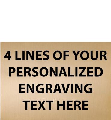 1.4"W x 1"H Gold Flexi Plate