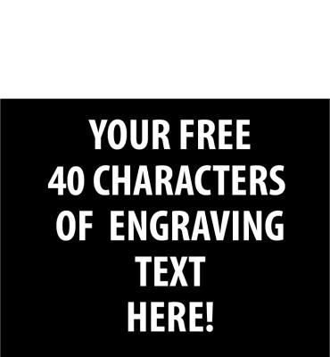 3.5"W X 2.75" Black Acrylic Plate