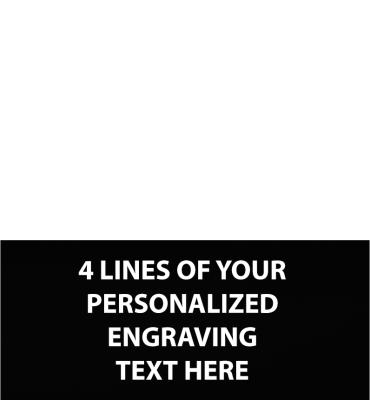 2.8 W x 1.2 H Black Acrylic Plate