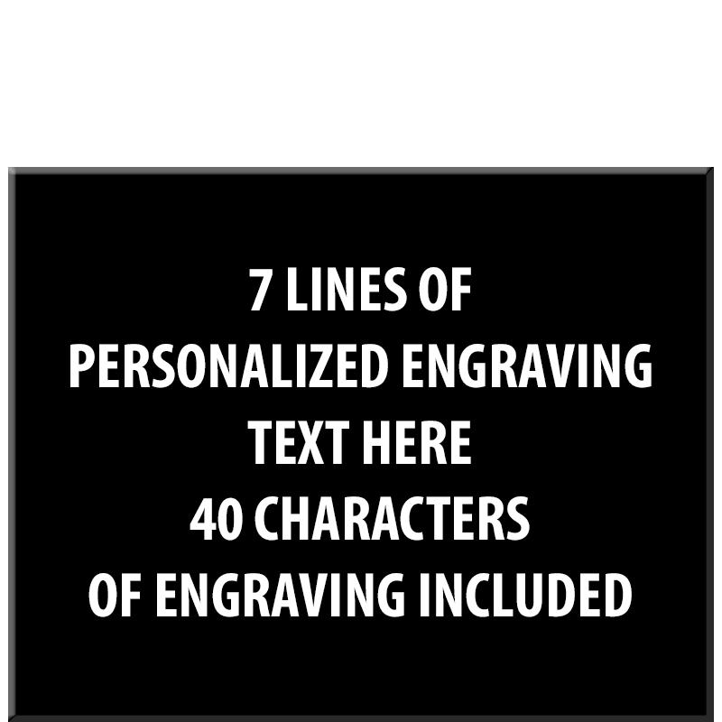 BLACK ACRYLIC - 3.5 X 2.75