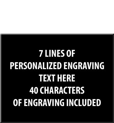 3.5"W X 2.75" Black Acrylic Plate