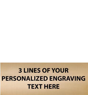 1.98"W x .74"H Gold Flexi Plate