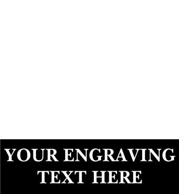 1.8" x 5.87" Black Acrylic Plate