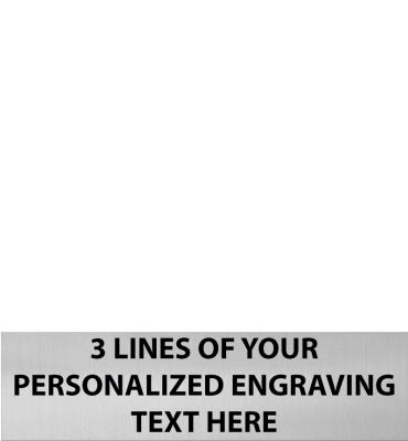 3.06 W x .81 H Silver Flexi Engraving Plate