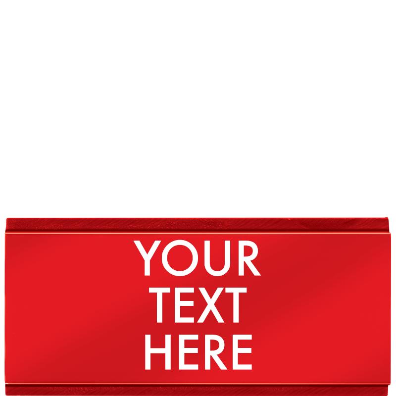 RED ACRYLIC - 1.75" x 0.7"