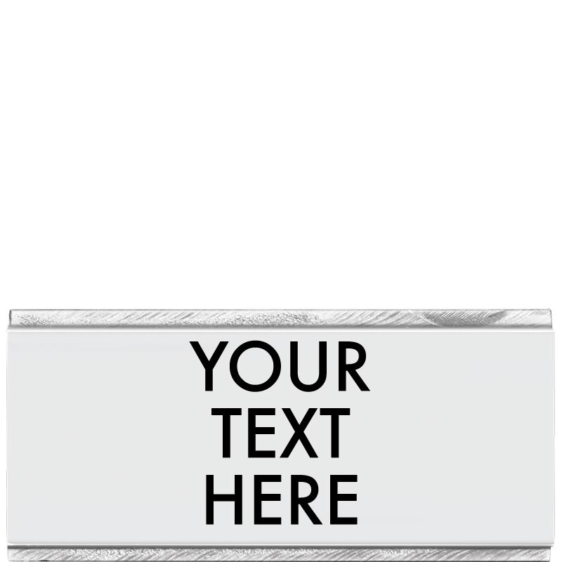 WHITE ACRYLIC - 1.75" x 0.7"