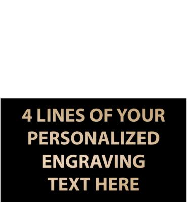 1.45"W x .81"H Black Flexi Plate