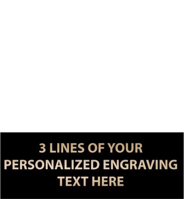 1.72"W x .62"H Black Flexi Plate