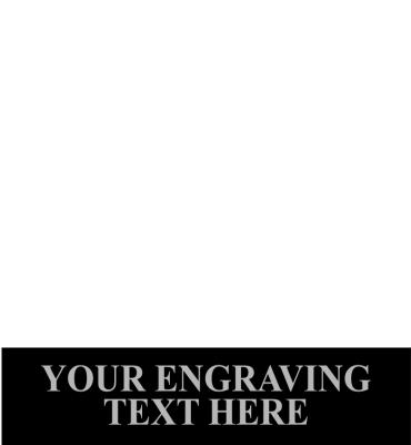 2.65"W x .64"H Black Flexi Perpetual Plate