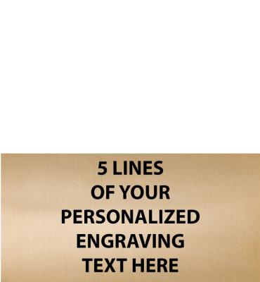 3.25"W x 1.62"H Gold Flexi Plate