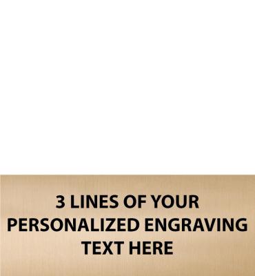 2 1/2 W X 1 H Gold Flexi Perpetual Plate