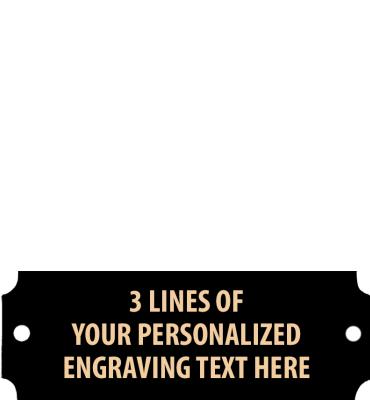 2.5 W x .875 H Black Metal Engraving Plate