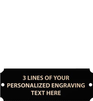 2.5 W x .875 H Black Metal Engrave Plate