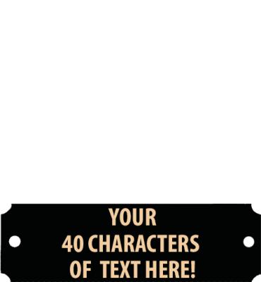 Black Metal Engrave Plate 2.5 W X .875 H