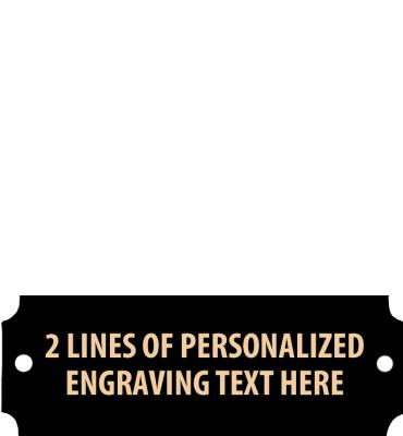 2.5 W x .875 H Black Metal Engraving Plate