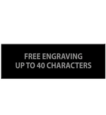 1" x 3" Black Flexi Perpetual Plate Silver Text