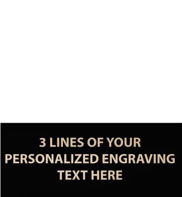 2.75"W x 1.13"H Black Flexi Perpetual Plate