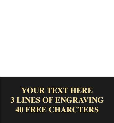 2.75"W x 1.13"H Black Flexi Perpetual Plate