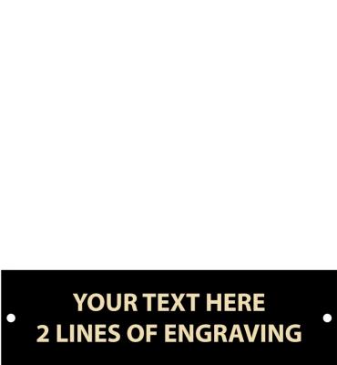 2.5"W x 1"H Black Flexi Perpetual Plate