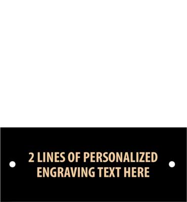 2.5"W x 1"H Matte Black Flexi Plate