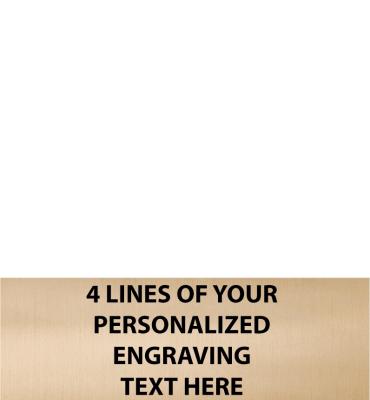 3"W x 1"H Gold Flexi Engraving Plate