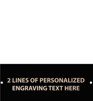 2.5"W x 1"H Black Flexi Perpetual Plate