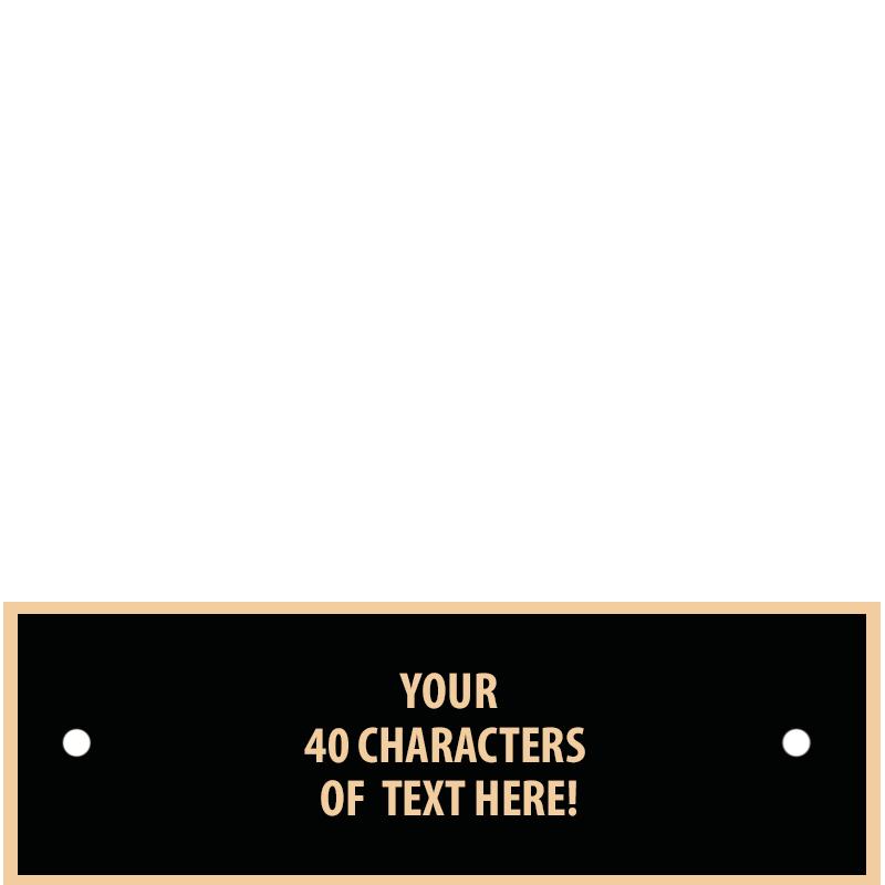 ENG-1"X3.25"BLK GLD MTL SM PLT