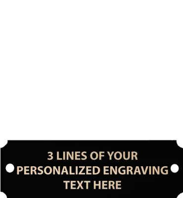 3.12 W x 1 H Black Metal Engrave Plate