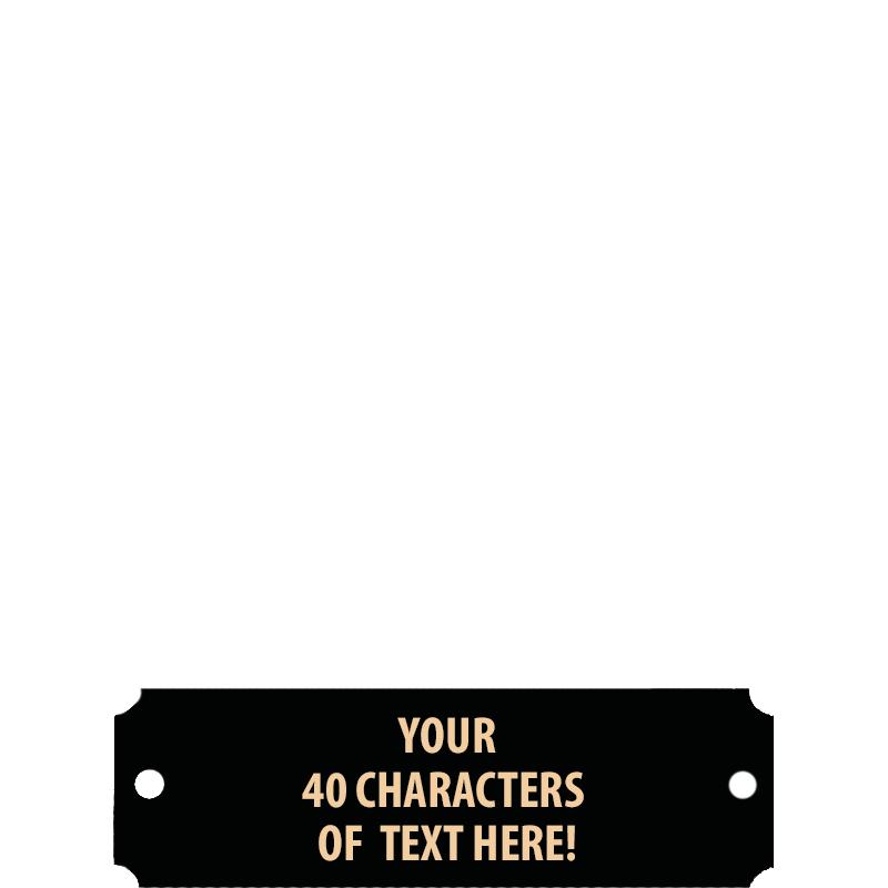 ENG-1"X3.125" BLK METAL SM PLT