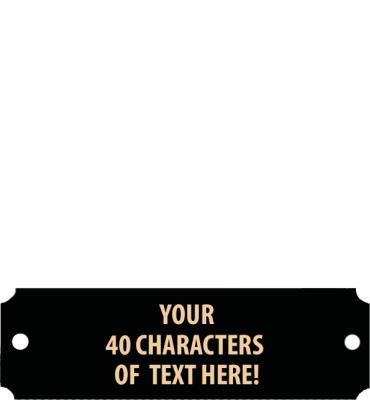 Black Metal Engrave Plate 1" X 3.125"