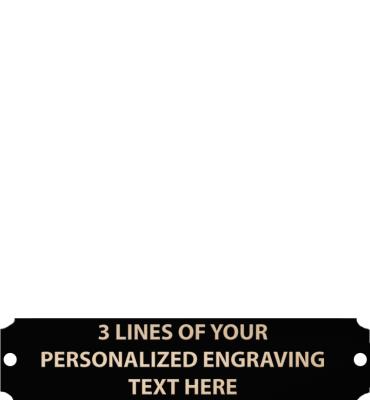 4.5 W X 1 H Black Metal Engrave Plate