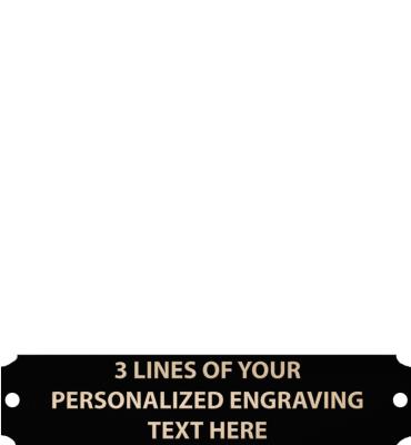 4.5"W X 1"H Black Metal Engrave Plate
