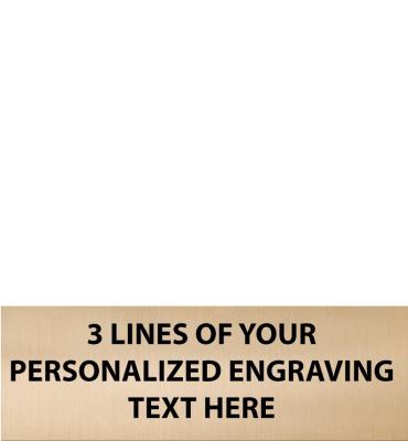 3 W x 1 H Gold Flexi-Brass Engraving Plate