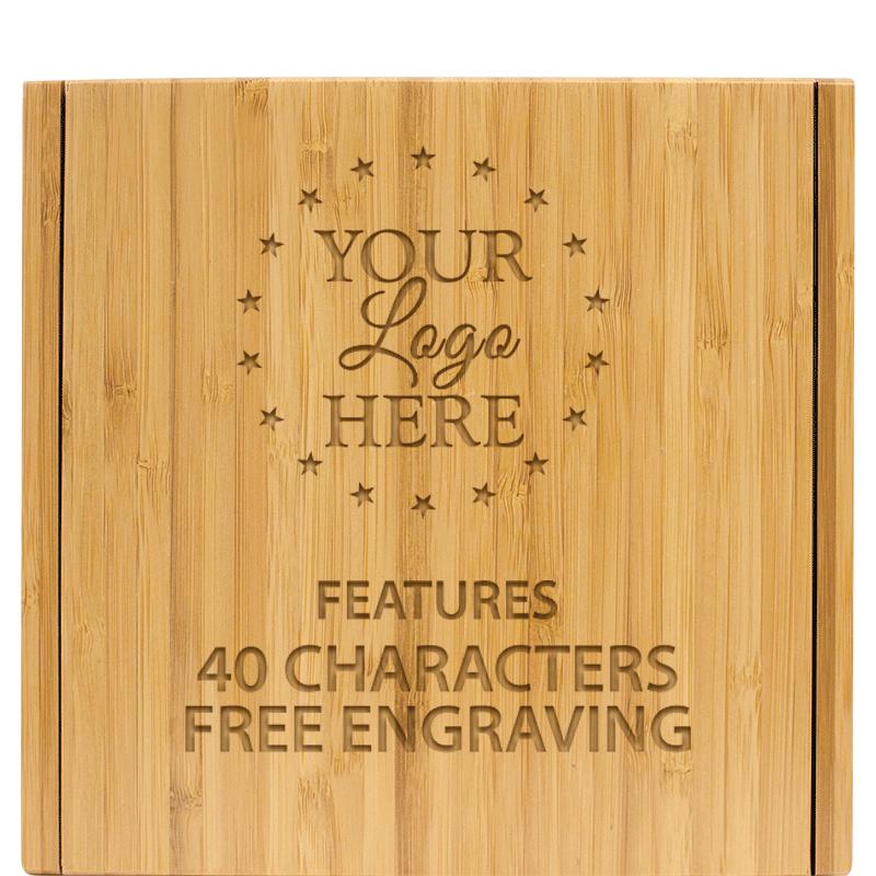 8"BAMBOO CHEESE BOARD W KNIVES