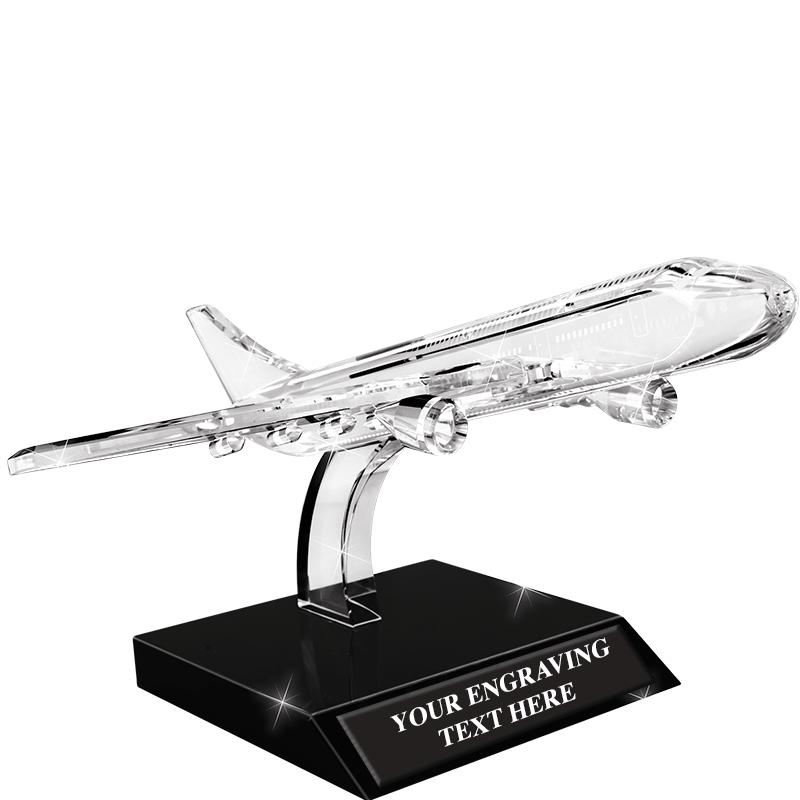 4"H x 8"W AIRPLANE CRYSTAL