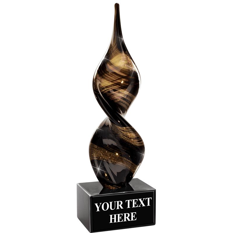 11.75" GLITTER SPIRAL CRYSTAL