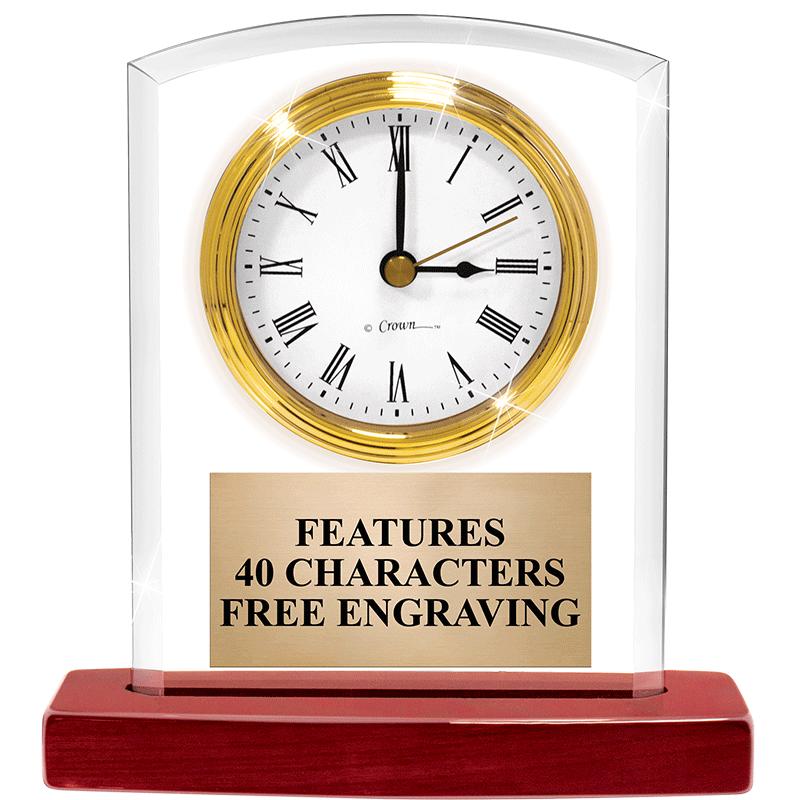 7" MARCUS CRYSTAL CLOCK