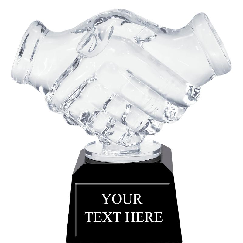 5.5" SHAKING HANDS JEWEL CRYST