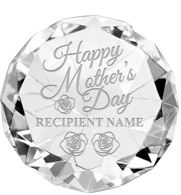 Mother's Day Clear Diamond Paperweight
