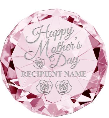 Mother's Day Pink Diamond Paperweight