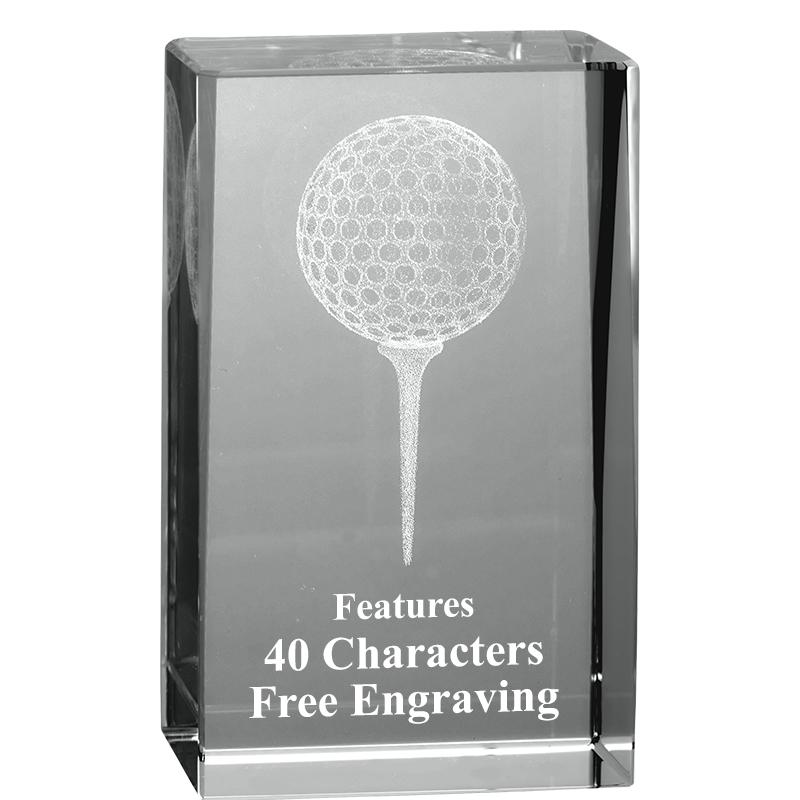 4"GOLF PAPERWEIGHT 3D LSR CRYS