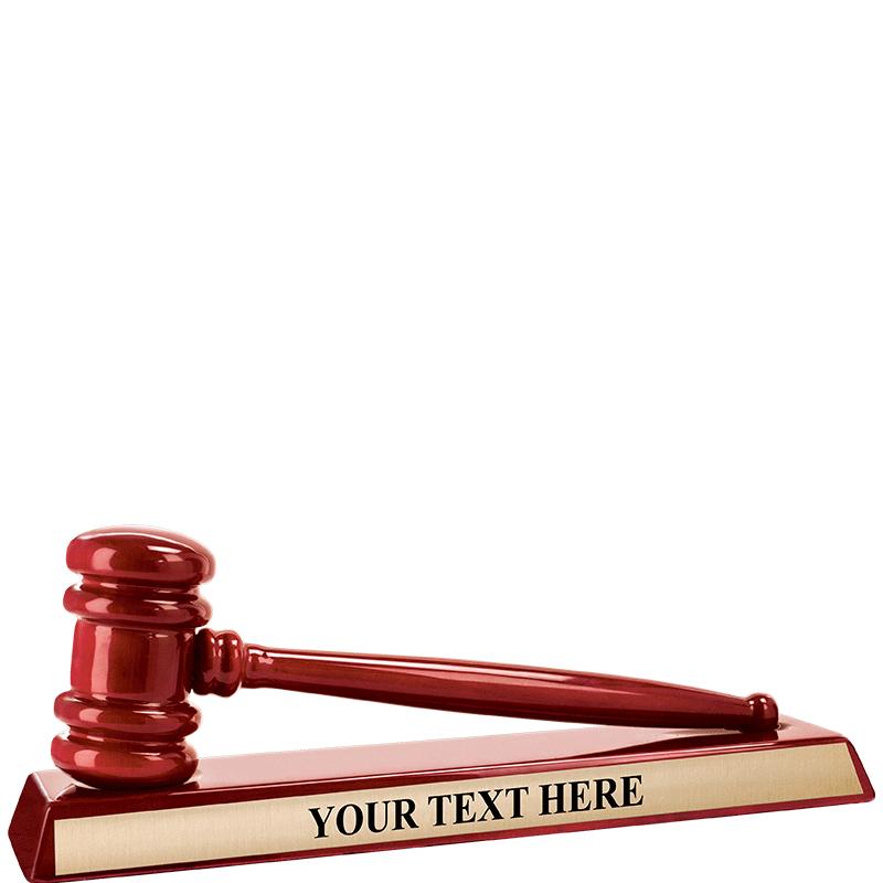 11.875"ROSEWOOD GAVEL W BASE