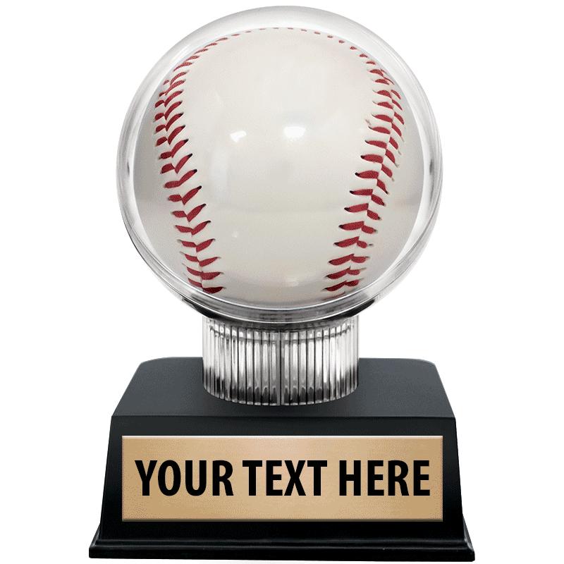 Crown Awards Baseball Trophies with Custom Engraving, 6 Personalized Boys  Baseball Championship Trophy On Black Base Prime