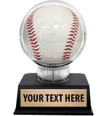 Baseball Holder On Black Contemporary Base